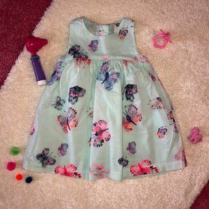 Baby B'gosh Blue w/ Butterflies Dress in 12M